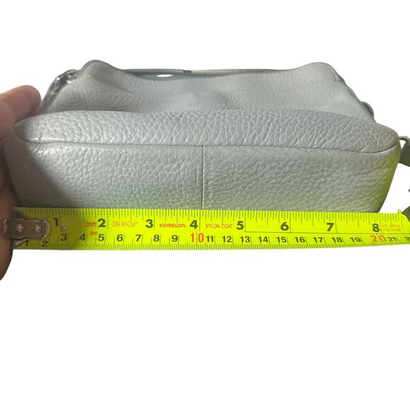 Fossil Small Pebbled Leather Crossbody Bag - Light Gray - Picture 10 of 12